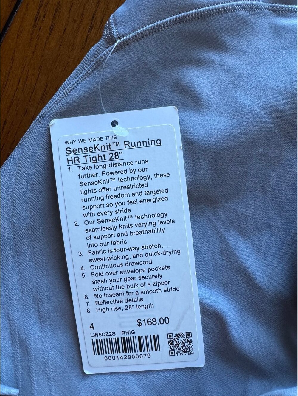 Lululemon SenseKnit High Rise 28” Rhino Grey Size 4 NWT - Picture 4 of 7